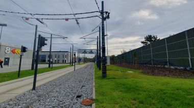 Teren zajezdni - torowisko i zieleń