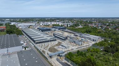 Widok ogólny na zajezdnie od strony południowej