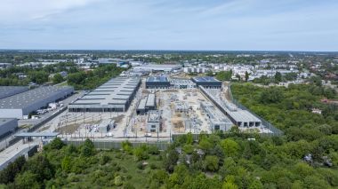Widok ogólny na zajezdnie od strony południowo-wschodniej