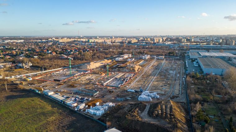 Widok ogólny na zajezdnie od str. północnej-zachodniej