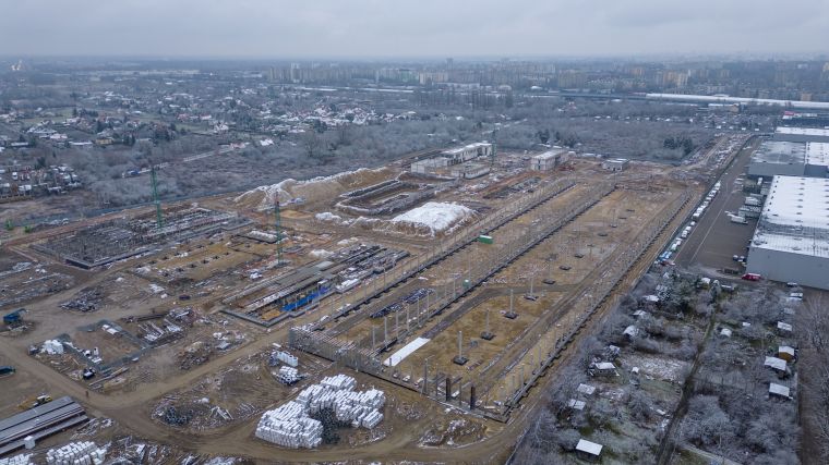 Widok ogólny na zajezdnię od strony płn-zach.