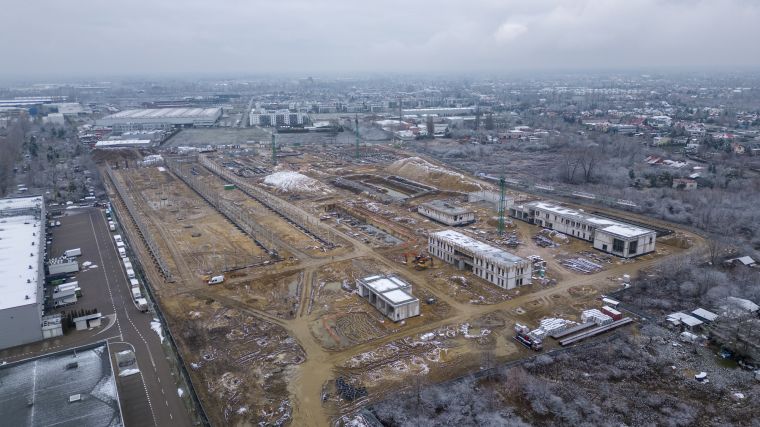 Widok ogólny na zajezdnię od strony płd.